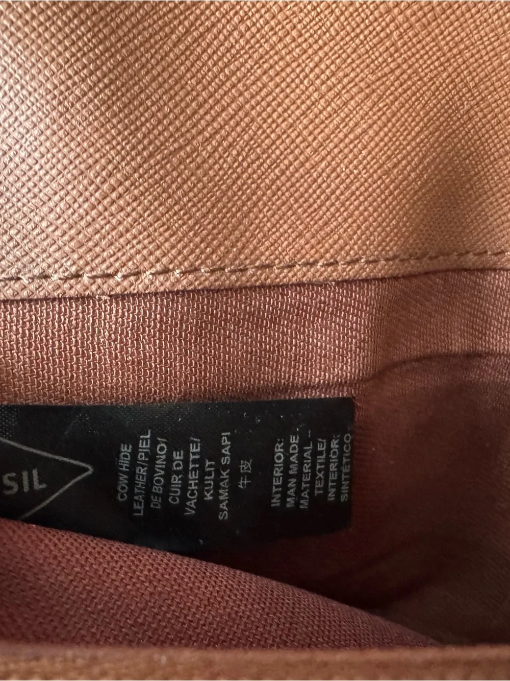 Fossil Brown Leather Fold Wallet